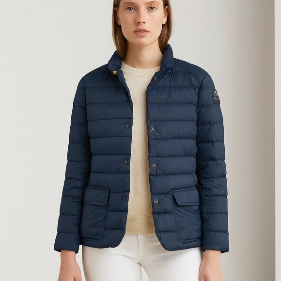 Parajumpers Alisee Down Jacket M Blue Quilted Lightweight Puffer Coat NWOT - Picture 1 of 13